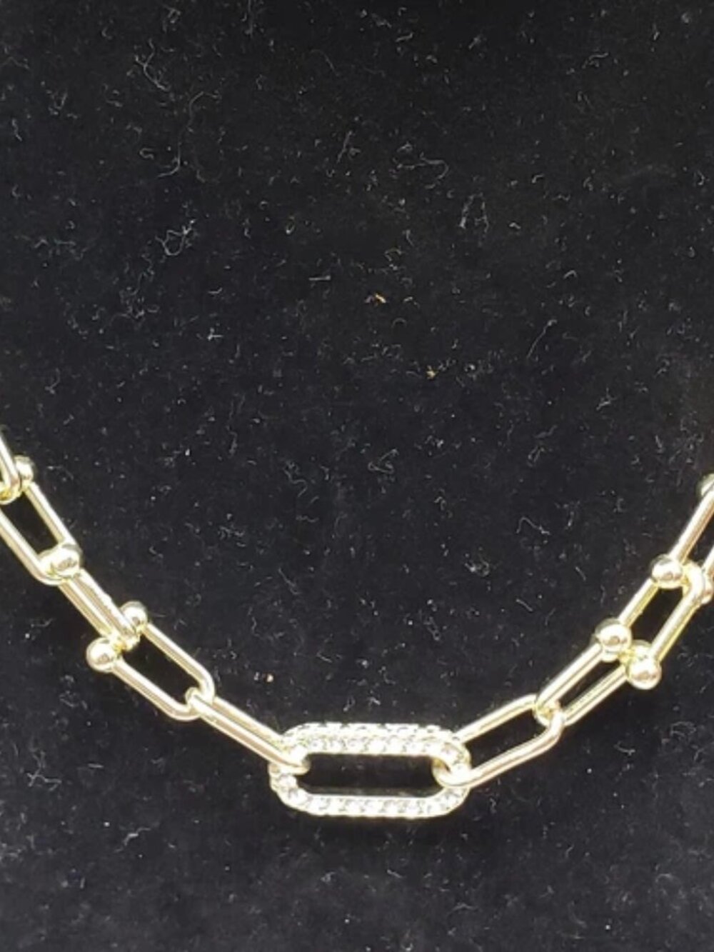 Gold-Plated Necklace with Authentic Louis Vuitton Padlock - Picture 3 of 6